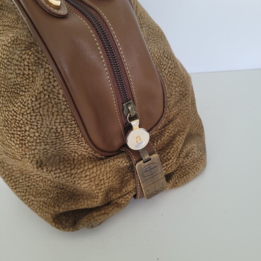 Borbonese Redwall Quail Pattern Suede Leather Dom… - image 3